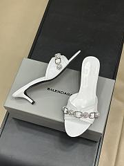 Balenciaga Women Cagole Sandals 50mm White - 3