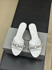 Balenciaga Women Cagole Sandals 50mm White - 2
