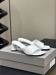 Balenciaga Women's White Duty Free Leather Mules 6cm - 1
