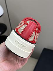 Valentino Garavani Iconograph Canva Red Sneakers - 3