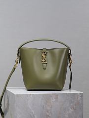 YSL LE 37 Shiny Leather Green 20x25x16cm - 1