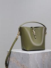 YSL LE 37 Shiny Leather Green 20x25x16cm - 4