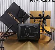 Dolce & Gabbana Black Small Leather Top Handle Bag 17.5x13.5x6.5cm - 1