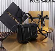 Dolce & Gabbana Black Small Leather Top Handle Bag 17.5x13.5x6.5cm - 5