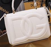 Dolce & Gabbana White Small Leather Top Handle Bag 17.5x13.5x6.5cm - 6