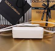 Dolce & Gabbana White Small Leather Top Handle Bag 17.5x13.5x6.5cm - 5