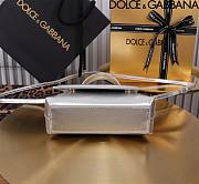 Dolce & Gabbana Silver Small Leather Top Handle Bag 17.5x13.5x6.5cm - 5