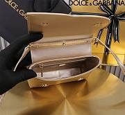 Dolce & Gabbana Gold Small Leather Top Handle Bag 17.5x13.5x6.5cm - 5