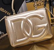 Dolce & Gabbana Gold Small Leather Top Handle Bag 17.5x13.5x6.5cm - 4