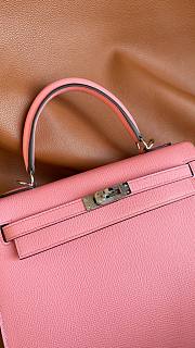 Hermes Kelly 25 Bag Pink Silver 25cm - 5