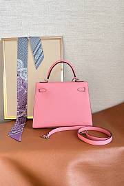 Hermes Kelly 25 Bag Pink Silver 25cm - 2