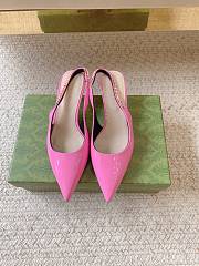 Gucci Signoria Slingback Pump Pink Patent Heel 4.5cm - 3