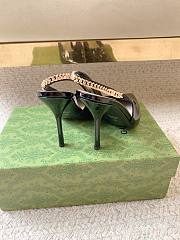 Gucci Signoria Slingback Pump Black Patent Heel 10.5cm - 5