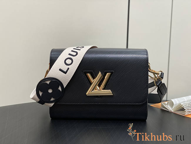 Louis Vuitton LV Twist MM Black Epi Smooth 23 x 17 x 9.5 cm - 1