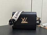 Louis Vuitton LV Twist MM Black Epi Smooth 23 x 17 x 9.5 cm - 1