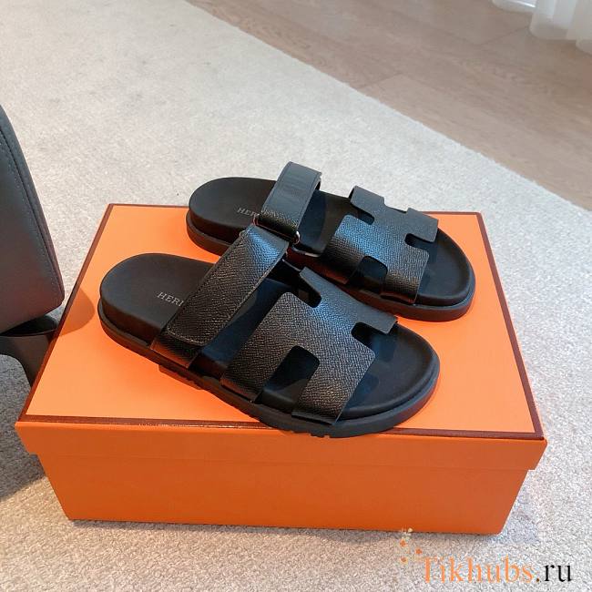 Hermes Chypre Sandal Black 02 - 1