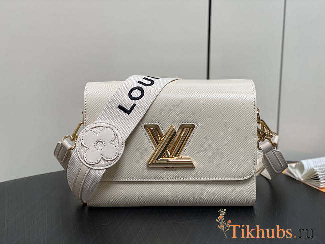 Louis Vuitton LV Twist MM White Epi Smooth 23 x 17 x 9.5 cm - 1