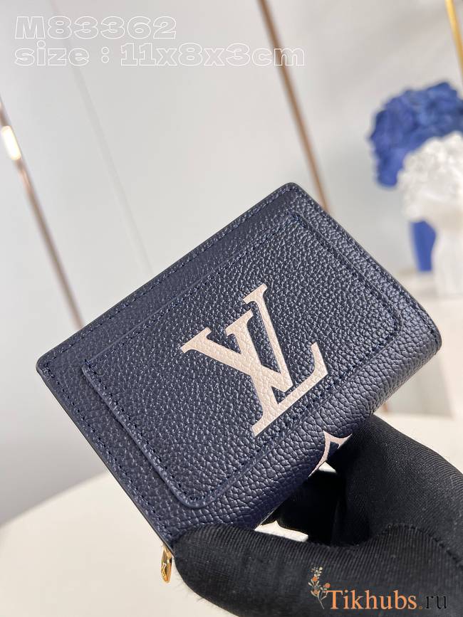 Louis Vuitton LV Wallet Cléa Navy Blue 11 x 8.5 x 3.5 cm - 1