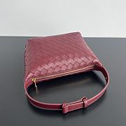 Bottega Veneta Mini Wallace Red Wine 23x13x9.5cm - 4