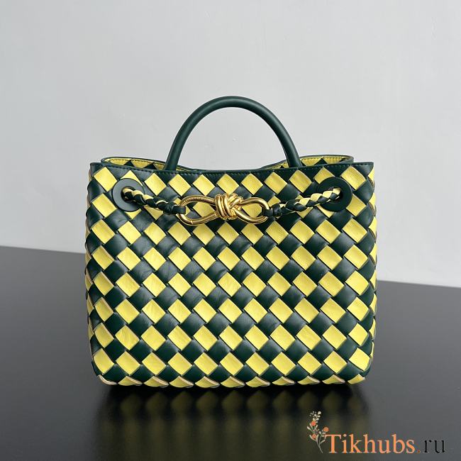 Bottega Veneta Small Andiamo Green Yellow 25x20x10cm - 1