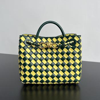 Bottega Veneta Small Andiamo Green Yellow 25x20x10cm