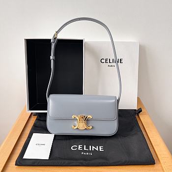 Celine Triomphe Shoulder Bag Light Blue 20x10x4cm