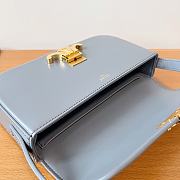 Celine Triomphe Shoulder Bag Light Blue 20x10x4cm - 6