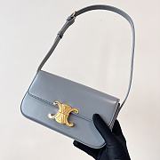 Celine Triomphe Shoulder Bag Light Blue 20x10x4cm - 4