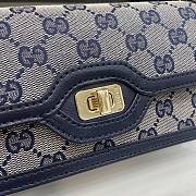 Gucci Luce Mini Shoulder Bag Blue 20x10x4cm - 4