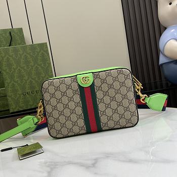 Gucci Small Ophidia GG Crossbody Bag Green 24x15x7cm