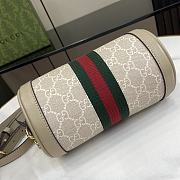 Gucci Ophidia Mini Shoulder Bag Beige White 18.5x10x10cm - 4