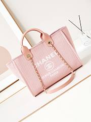 Chanel Shopping Tote Bag Canvas Light Pink 38cm - 1