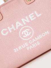 Chanel Shopping Tote Bag Canvas Light Pink 38cm - 5