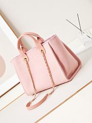 Chanel Shopping Tote Bag Canvas Light Pink 38cm - 2