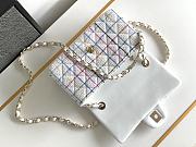 Chanel Small Flap Bag White Tweed 20cm - 4
