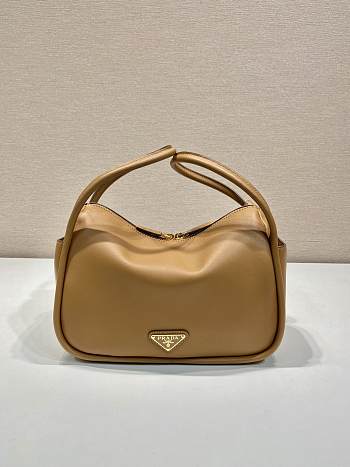 Prada Leather Handbag Caramel Bag 25x18x10cm