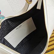 Prada Arqué Large Leather Shoulder Bag White 35x22.5x8cm - 6