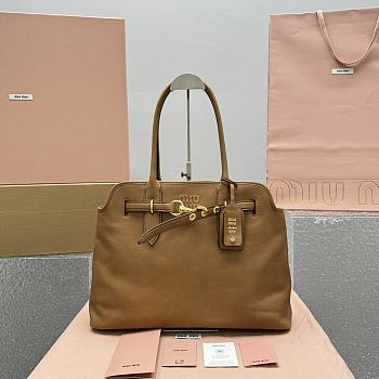 Miu Miu Aventure Nappa Leather Brown Bag 40x31x13cm