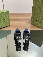 Gucci GG Denim Slingback Heel 7.5cm - 5