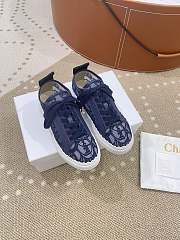 Chloe Navy Blue Lace Sneaker - 5