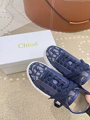 Chloe Navy Blue Lace Sneaker - 2