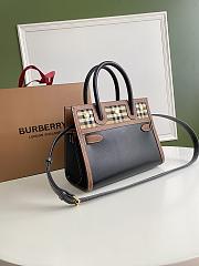 Burberry Vintage Check Small Canvas Black Brown 26x13.5x20cm - 6