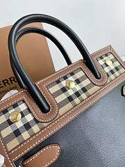 Burberry Vintage Check Small Canvas Black Brown 26x13.5x20cm - 3