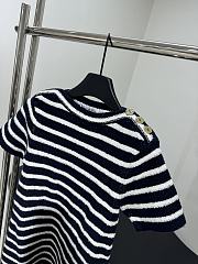 Dior Short Dress Navy Blue White - 3