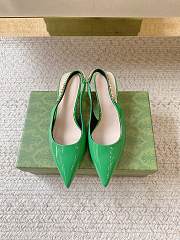 Gucci Signoria Slingback Pump Green Patent Heel 4.5cm - 2