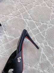 Christian Louboutin Degraqueen 85mm Mules Sandals Satin Black - 5