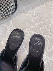 Christian Louboutin Degraqueen 85mm Mules Sandals Satin Black - 4