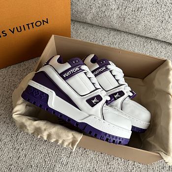 Louis Vuitton LV Trainer Maxi Sneaker White Purple