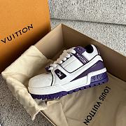 Louis Vuitton LV Trainer Maxi Sneaker White Purple - 2