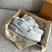 Louis Vuitton LV Trainer Maxi Sneaker White Grey - 1